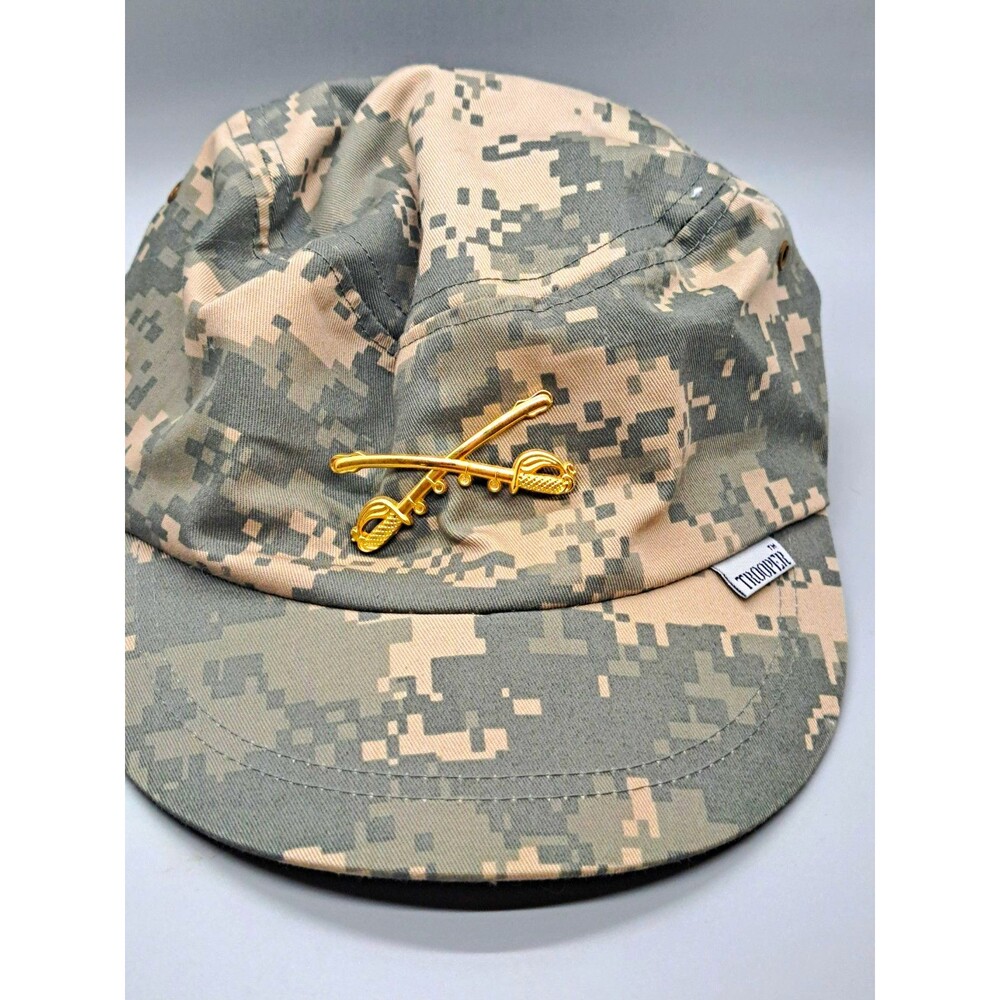 Trooper US Army Cavalry Crossed Sabers Digital Camo Military Cap Hat Adjustable